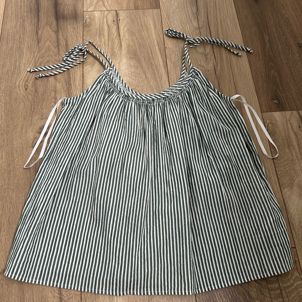 Vera Moda Striped Blue/Green and White Women's tank Top
